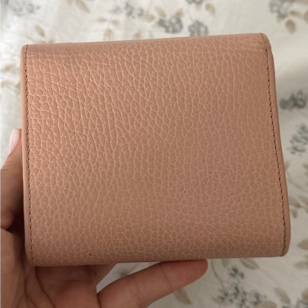 Authentic Gucci GG Marmont Blush Pink Leather Compact Wallet - Picture 7 of 17